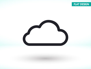 Cloud vector icon , lorem ipsum Flat design