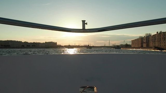 Санкт-Петербург река Нева закат дорога