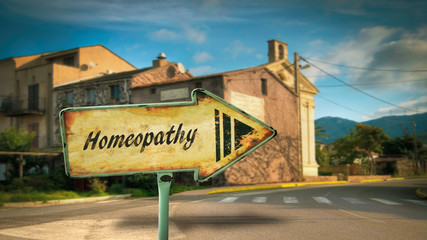 Obraz premium Street Sign to Homeopathy