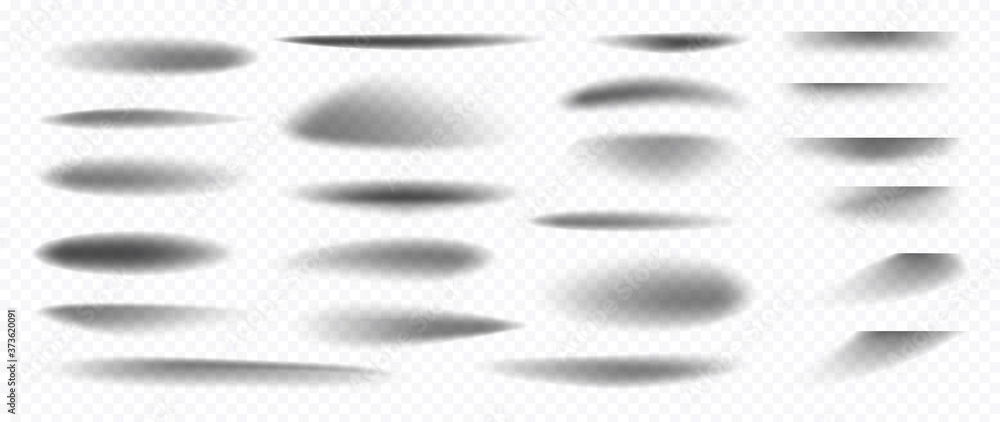 Fototapete realistic shadow effect isolated on transparent background vector. shadows dividing lines and corner