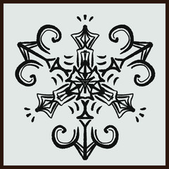 Retro heraldic design in magic style