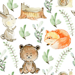 Aquarell Waldmuster. © Tapilipa
