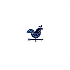 Fototapeta premium abstract rooster arrow logo design
