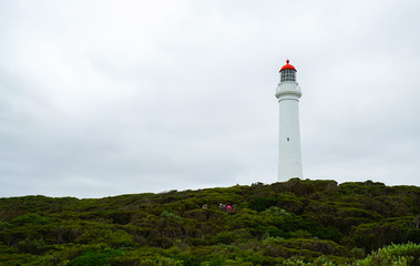 Fototapeta na wymiar Split Point lighthouse at Aireys Inlet in Victoria, Australia
