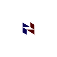 initial N letter logo arrow design