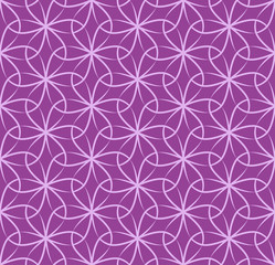 Japanese Overlapping Flower Vector Seamless Pattern