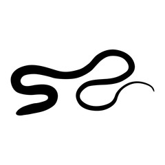 Glass Lizard (Ophisaurus) Silhouette Found In Map Of Asia And North Africa