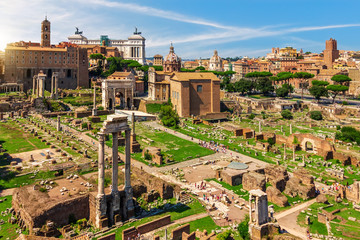 Santi Luca e Martina Church and the Roman Forum ancient sights, Rome, Italy