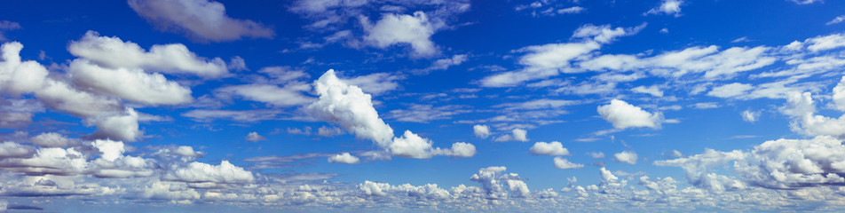 Obraz na płótnie Canvas Blue sky with clouds, Panorama.