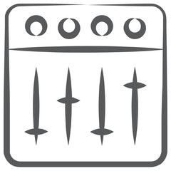 
Audio volume control, line icon of volume adjuster
