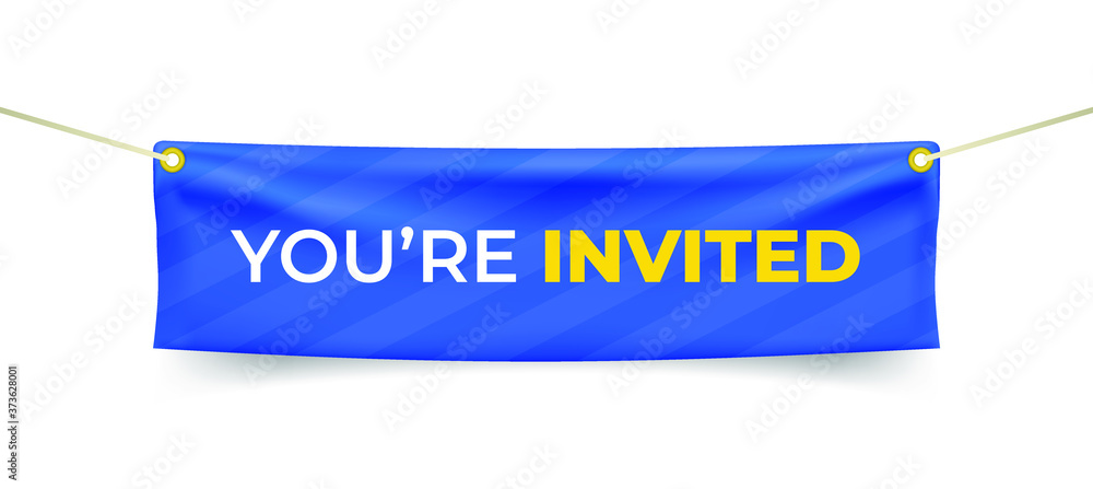 Poster realistic banner with folds on white background . isolated vector elements
