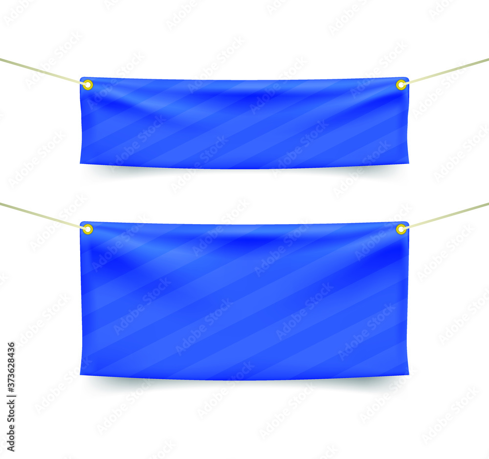 Poster realistic banner with folds on white background . isolated vector elements