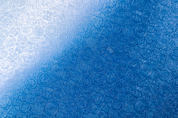 Abstract blue paper with Chinese pattern background, blue paper texture background