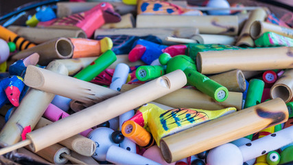Obraz premium Colorful wooden toys