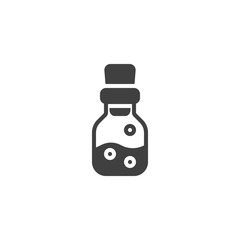 Poison bottle vector icon. filled flat sign for mobile concept and web design. Potion bottle glyph icon. Symbol, logo illustration. Vector graphics