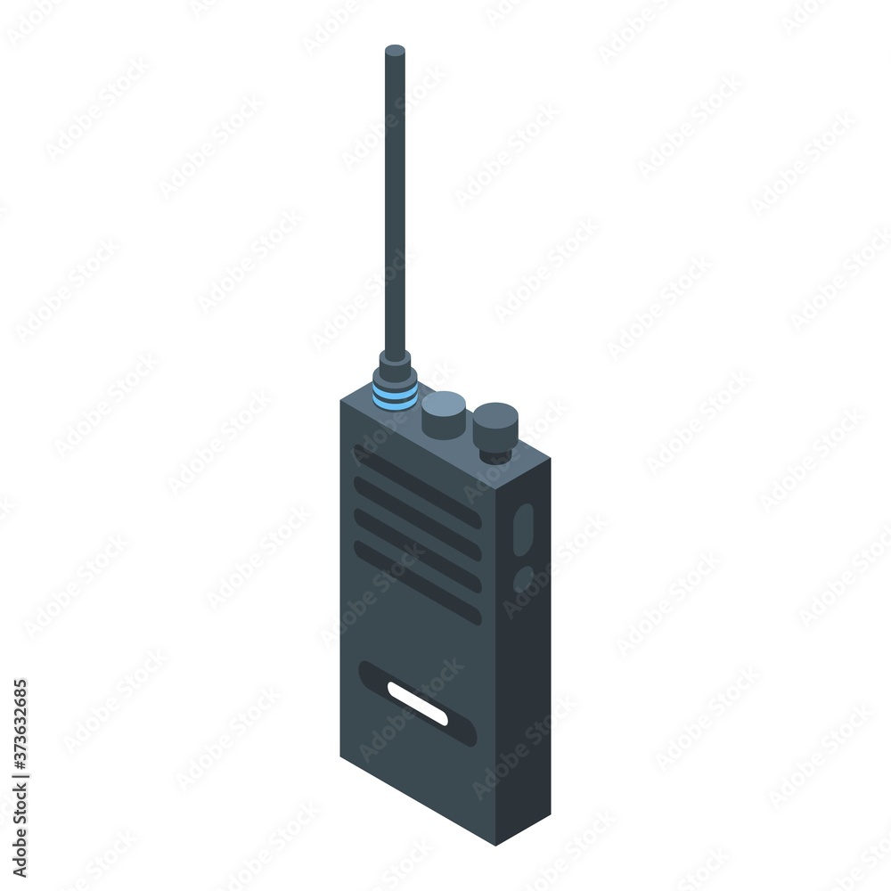 Poster security walkie talkie icon. isometric of security walkie talkie vector icon for web design isolated