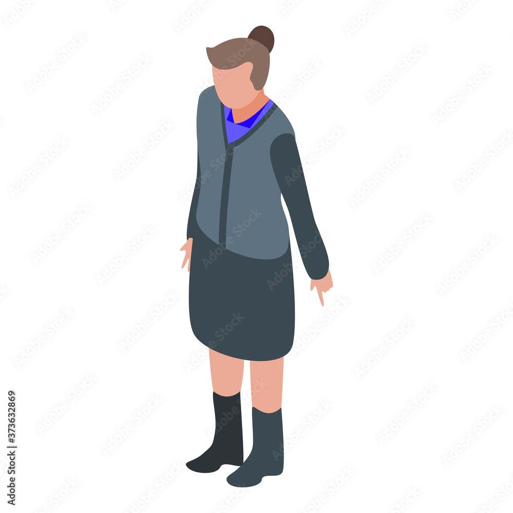 Poster security service client icon. isometric of security service client vector icon for web design isolat