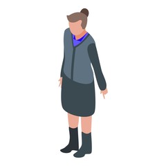 Security service client icon. Isometric of security service client vector icon for web design isolated on white background