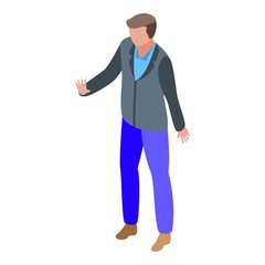 Stop security service icon. Isometric of stop security service vector icon for web design isolated on white background