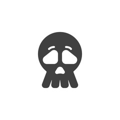 Halloween skull vector icon. filled flat sign for mobile concept and web design. Death skull glyph icon. Symbol, logo illustration. Vector graphics