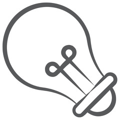 
Trendy line design of light bulb icon 
