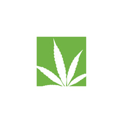 Cannabis logo template design vector illustration