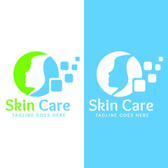 Skin Care Vector Logo Design for Business, Icon, Product, and Symbol. EPS 10 Editable Stroke