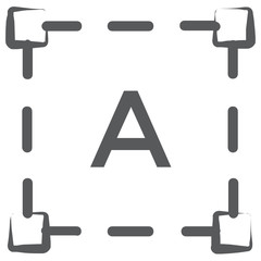 
Line vector design of a text tool icon
