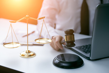 Female lawyer or judge consult having team meeting with client, Law and Legal services concept