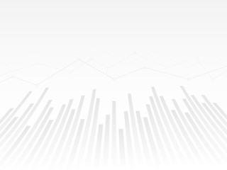 Abstract financial chart with uptrend line graph with gradient grey background.