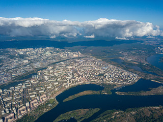 High view of the Dnieper river in Kiev.