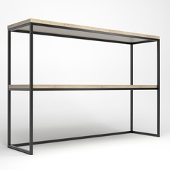 3d illustration of a modern loft-style rack