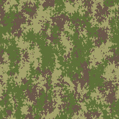Fashionable camouflage pattern, military green print, seamless illustration