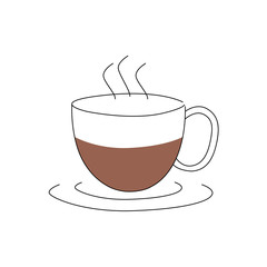 Сoffee lineart. Hot coffee. Сoffee icon