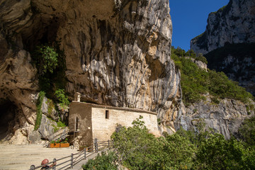 genga town with hermitages and caves of frasassi