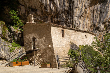 genga town with hermitages and caves of frasassi