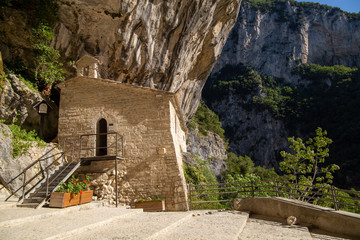 genga town with hermitages and caves of frasassi