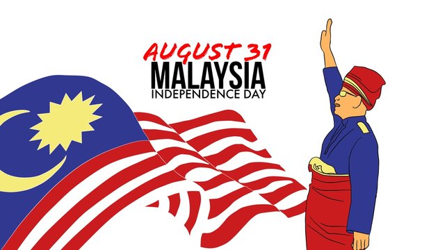 illustration of Malaysia's independence day.