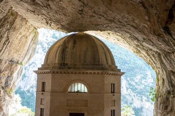 genga town with hermitages and caves of frasassi