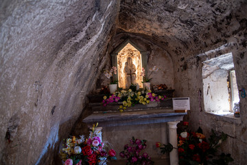 genga town with hermitages and caves of frasassi
