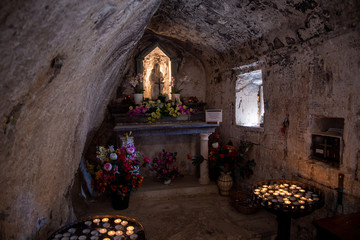 genga town with hermitages and caves of frasassi