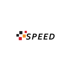 Speed logo template design vector illustration