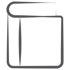 
A line vector design of published document, book icon
