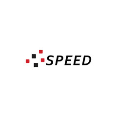 Speed logo template design vector illustration