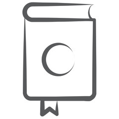 
Bookmark icon vector in line design 
