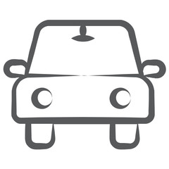
A private transport vehicle, car icon in line vector 
