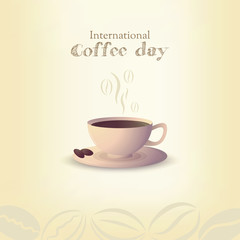 vector illustration of international coffee day background