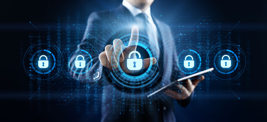 Cyber security data protection information privacy internet technology concept.