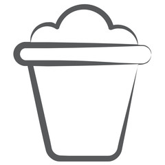 
An icon design of mud pot vector 
