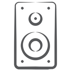 
A sound speaker vector in trendy line style 
